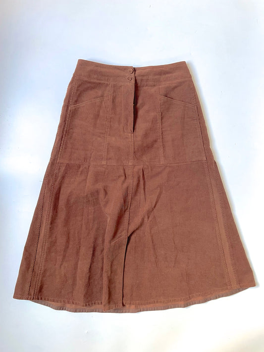 Me+Em Brown Cordoruy Skirt UK 8