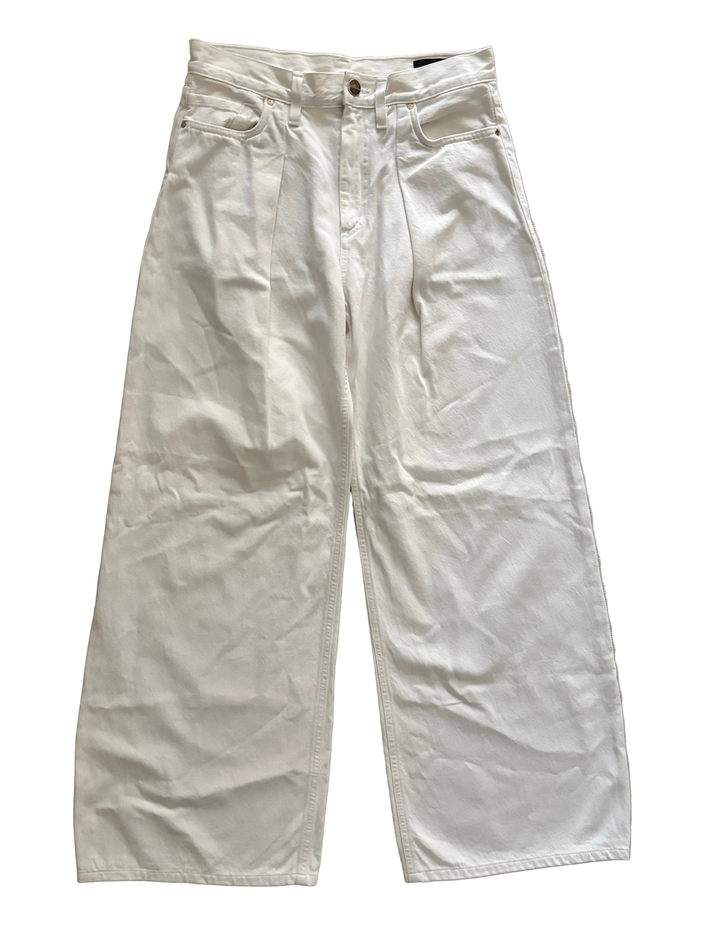 Goldsign white wide leg jeans