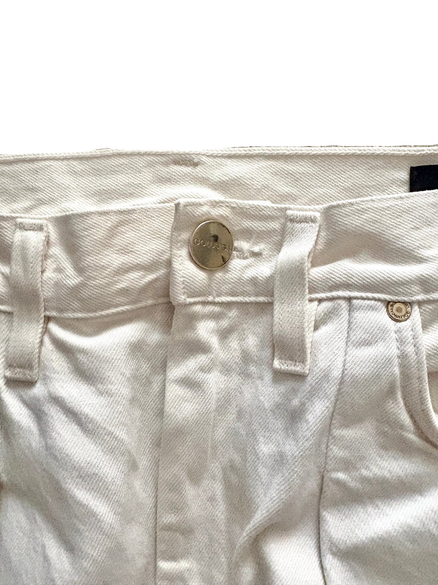Goldsign White Wide Leg Jeans 26"