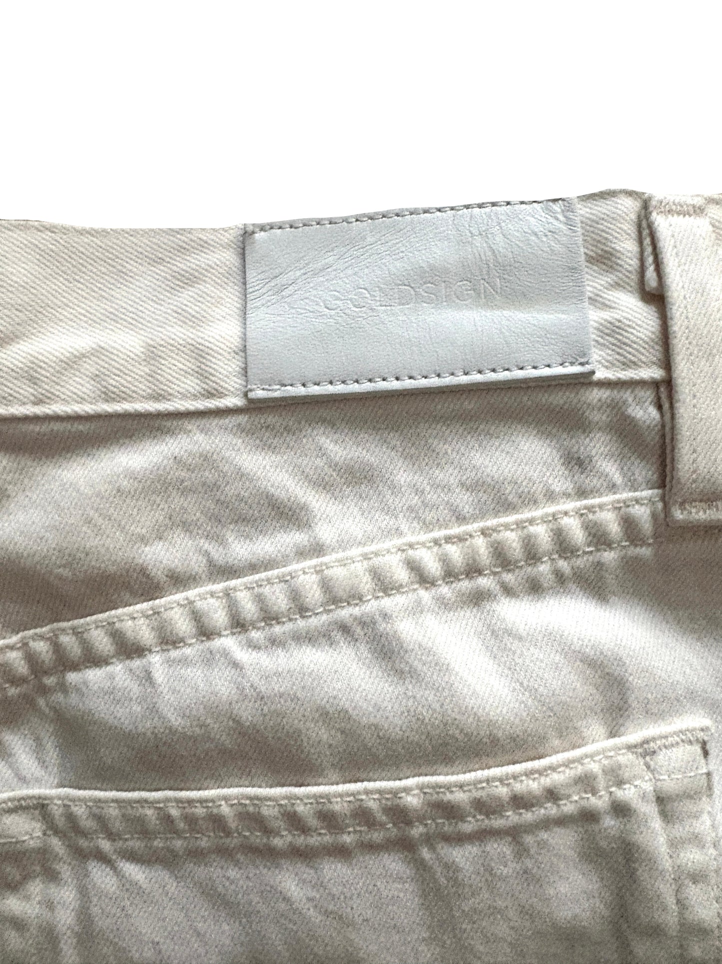 Goldsign White Wide Leg Jeans 26"