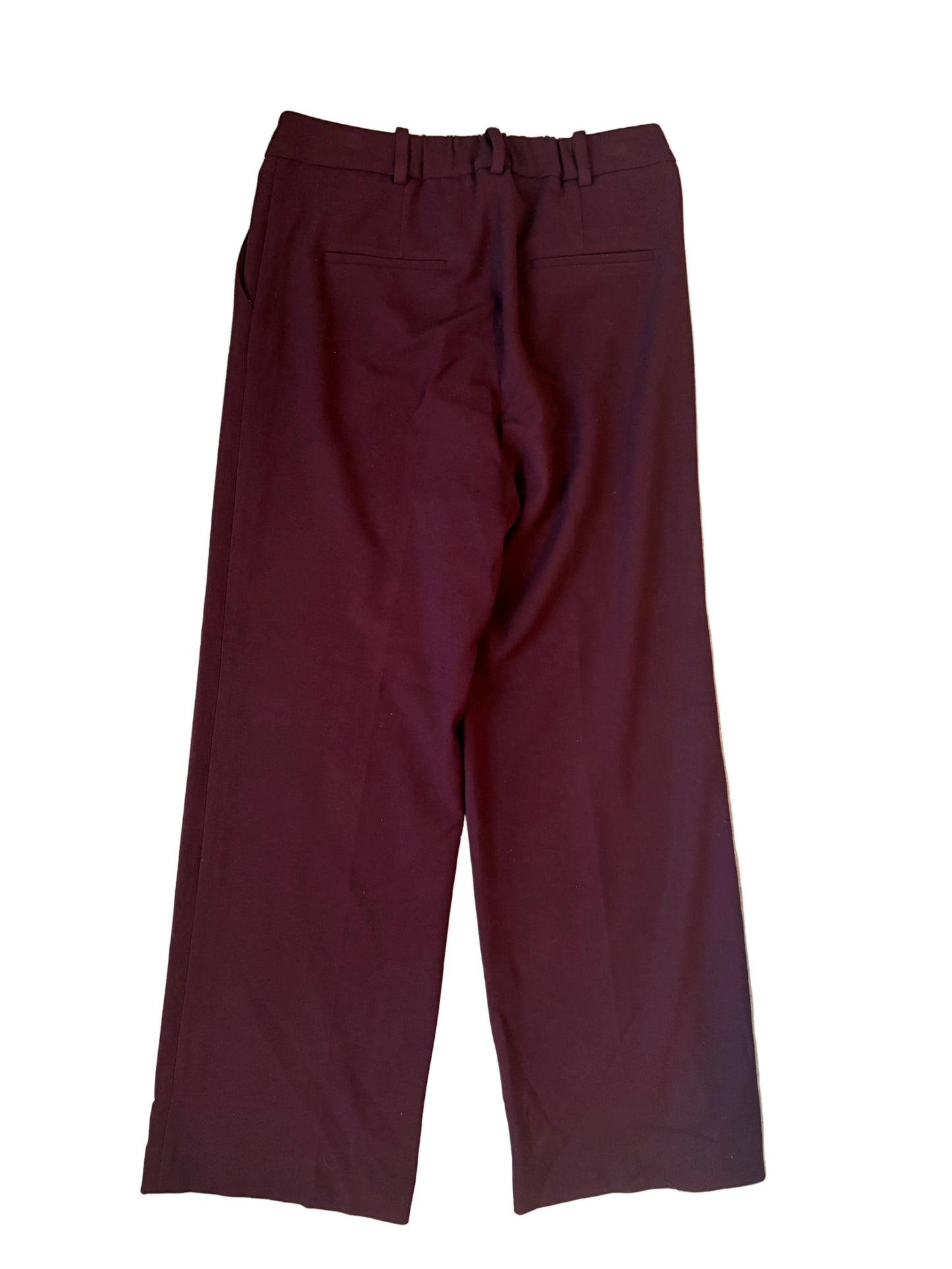 The Fold Crepe Burgundy Trousers UK 12