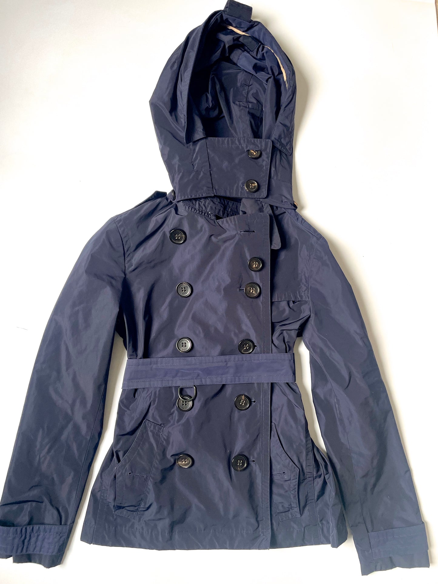Burberry Brit Navy Waterproof Jacket UK 4
