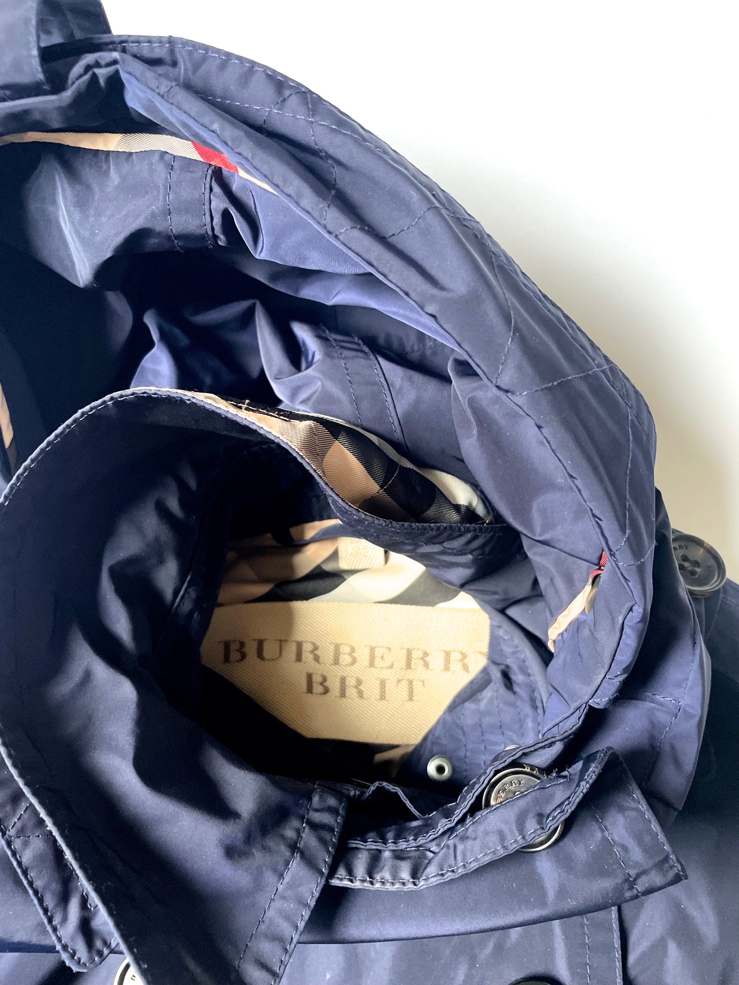 Burberry Brit Navy Waterproof Jacket UK 4