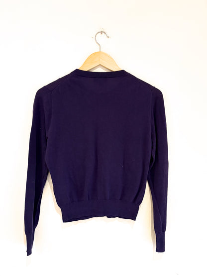 J Crew Purple Sequinned Cardigan M
