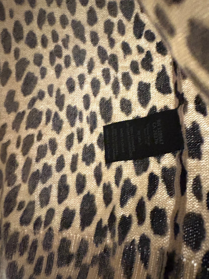 Nili Lotan Cheetah Print Cashmere Tank S