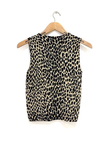 Nili Lotan Cheetah Print Cashmere Tank S
