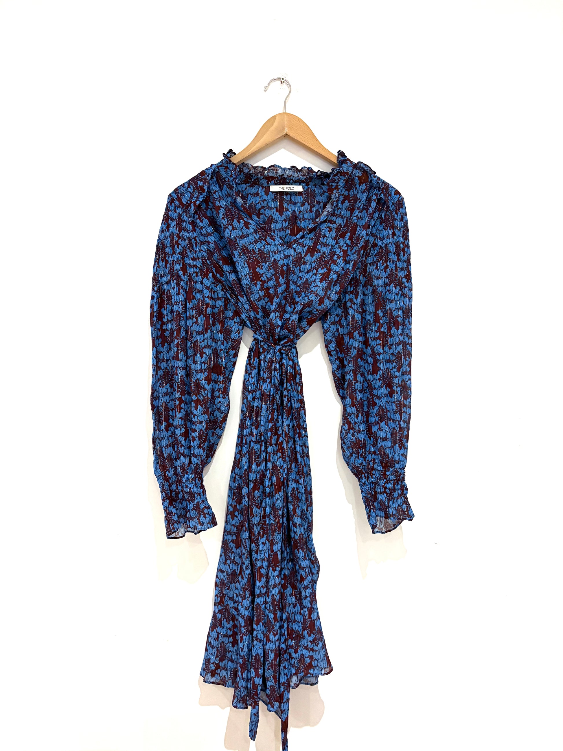 The Fold Floral Print Ruffle Dress