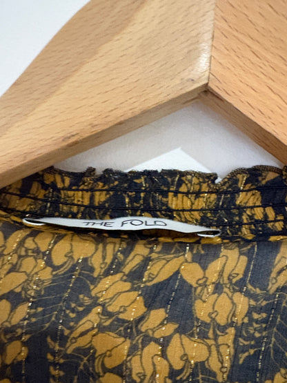 The Fold Lurex Floral Shirt UK 12
