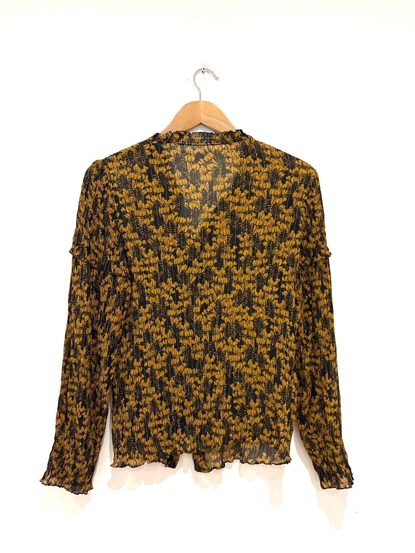 The Fold Lurex Floral Shirt UK 12