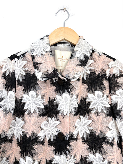 Kate Spade Floral Embroidered Coat UK 8