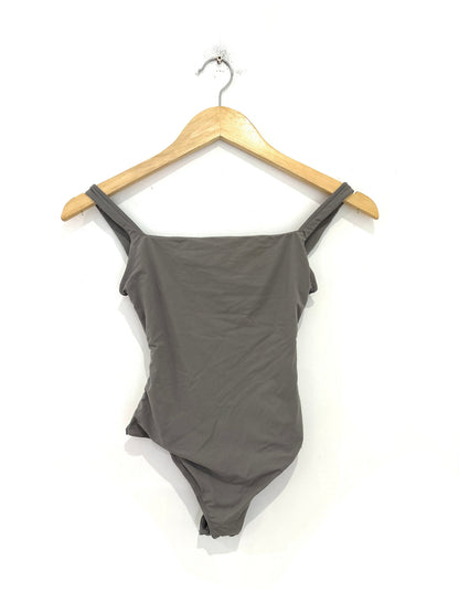 Skims Square Neck Grey Bodysuit