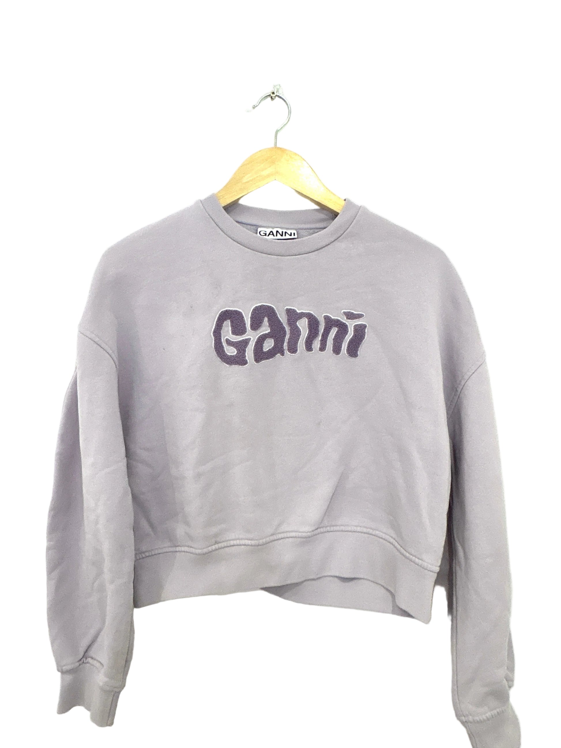 Ganni isolo logo cropped sweatshirt