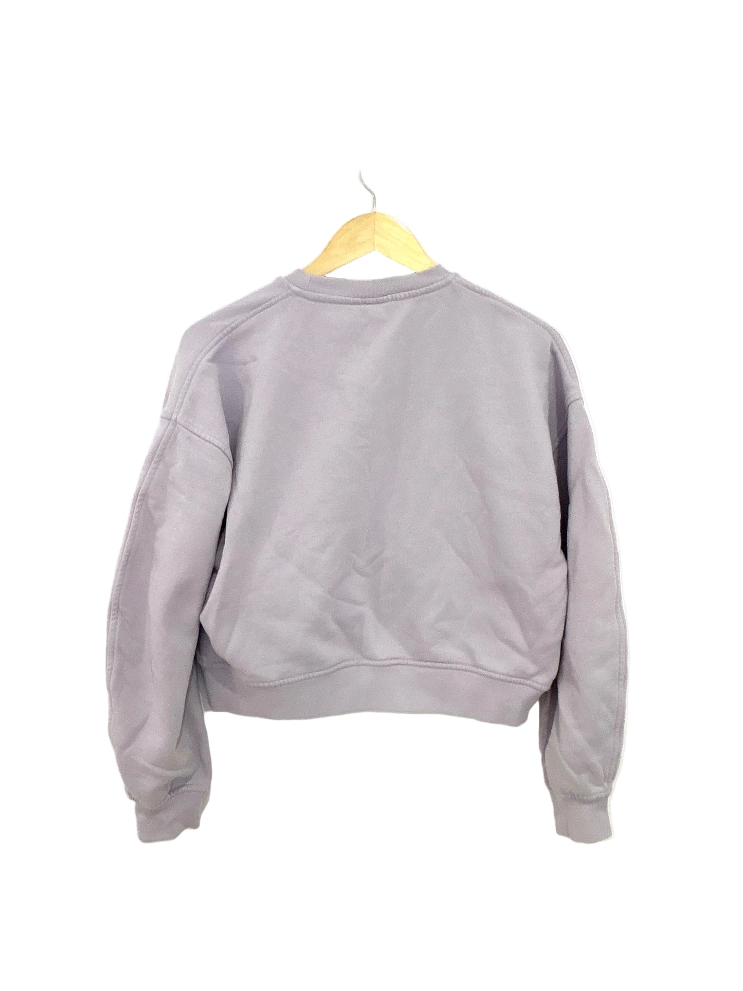 Ganni Lilac Logo Cropped Sweatshirt M
