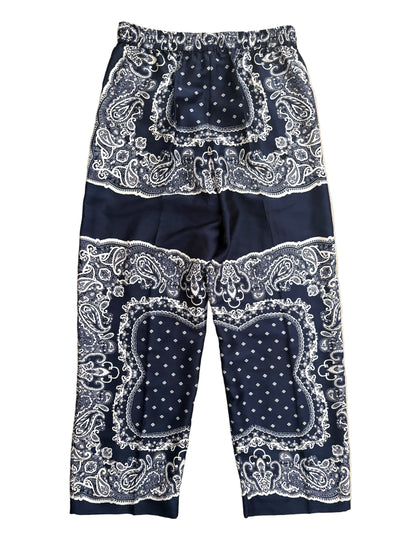 Sandro Bandana Print Floaty Trousers UK 10