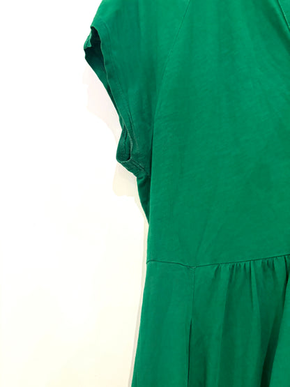 Me+Em Green Tiered Cotton Dress UK 14