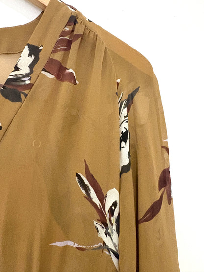 Max Mara Studio Floral Print Silk Dress UK 12