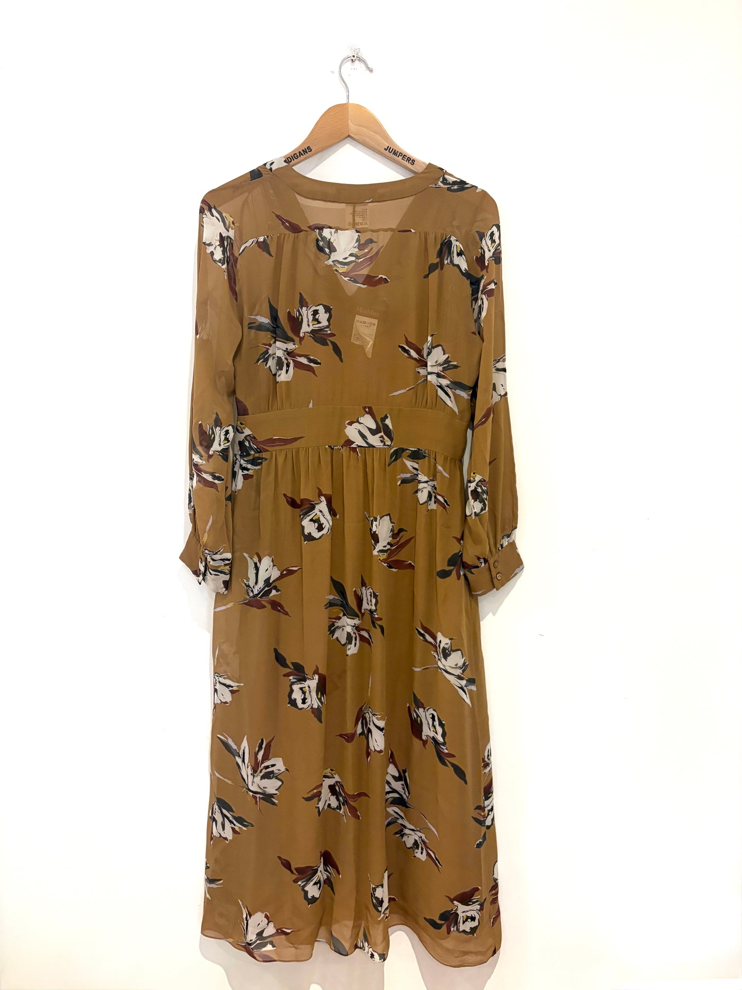 Max Mara Studio Floral Print Silk Dress UK 12
