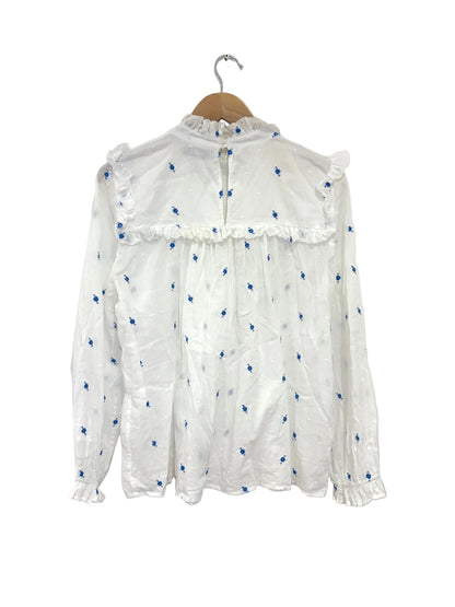 Rixo Embroidered White Blouse UK 12