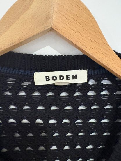 Boden Black Crochet Cardigan M