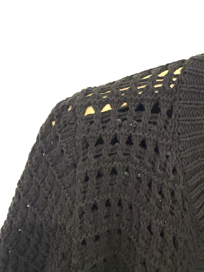 Boden Black Crochet Cardigan M