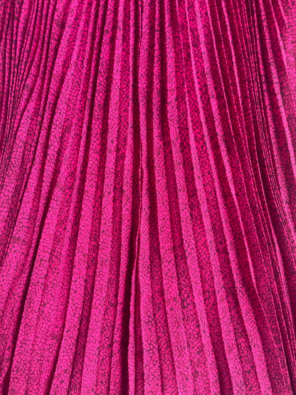 Whistles Pink Abstract Snake Plisse Dress UK 10