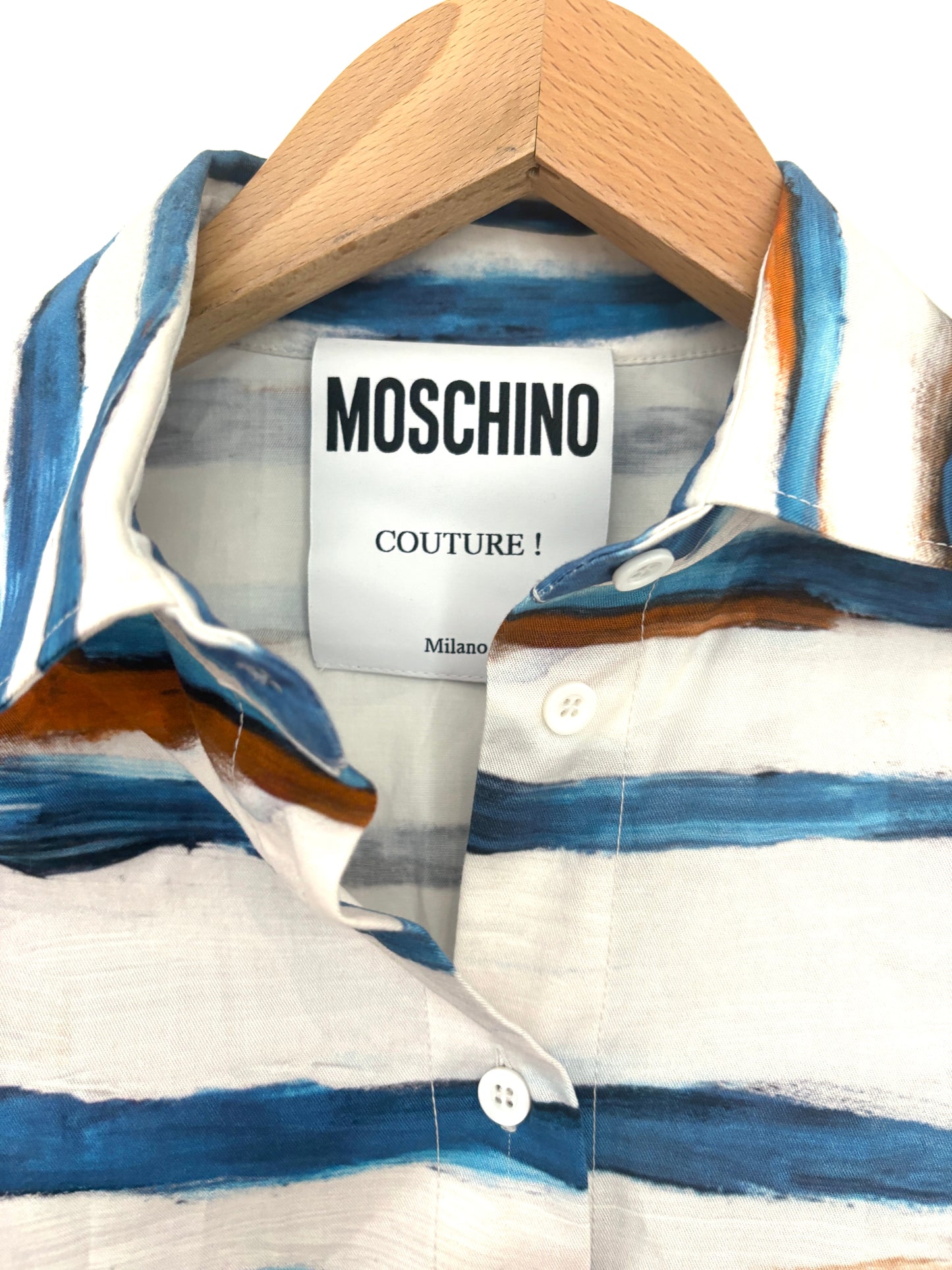 New With Tags Moschino Couture Striped Blouse UK 8