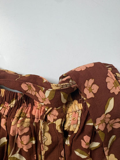 Faithfull the Brand Floral Tiered Skirt UK 10