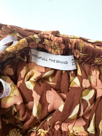 Faithfull the Brand Floral Tiered Skirt UK 10