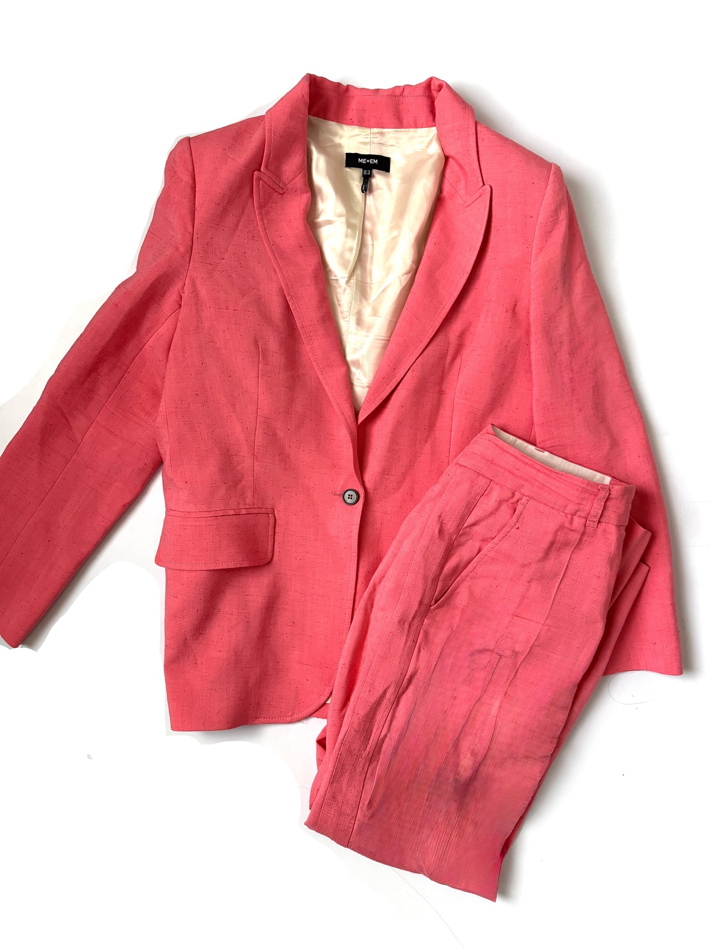 Me+Em Pink Textured Suit UK 14