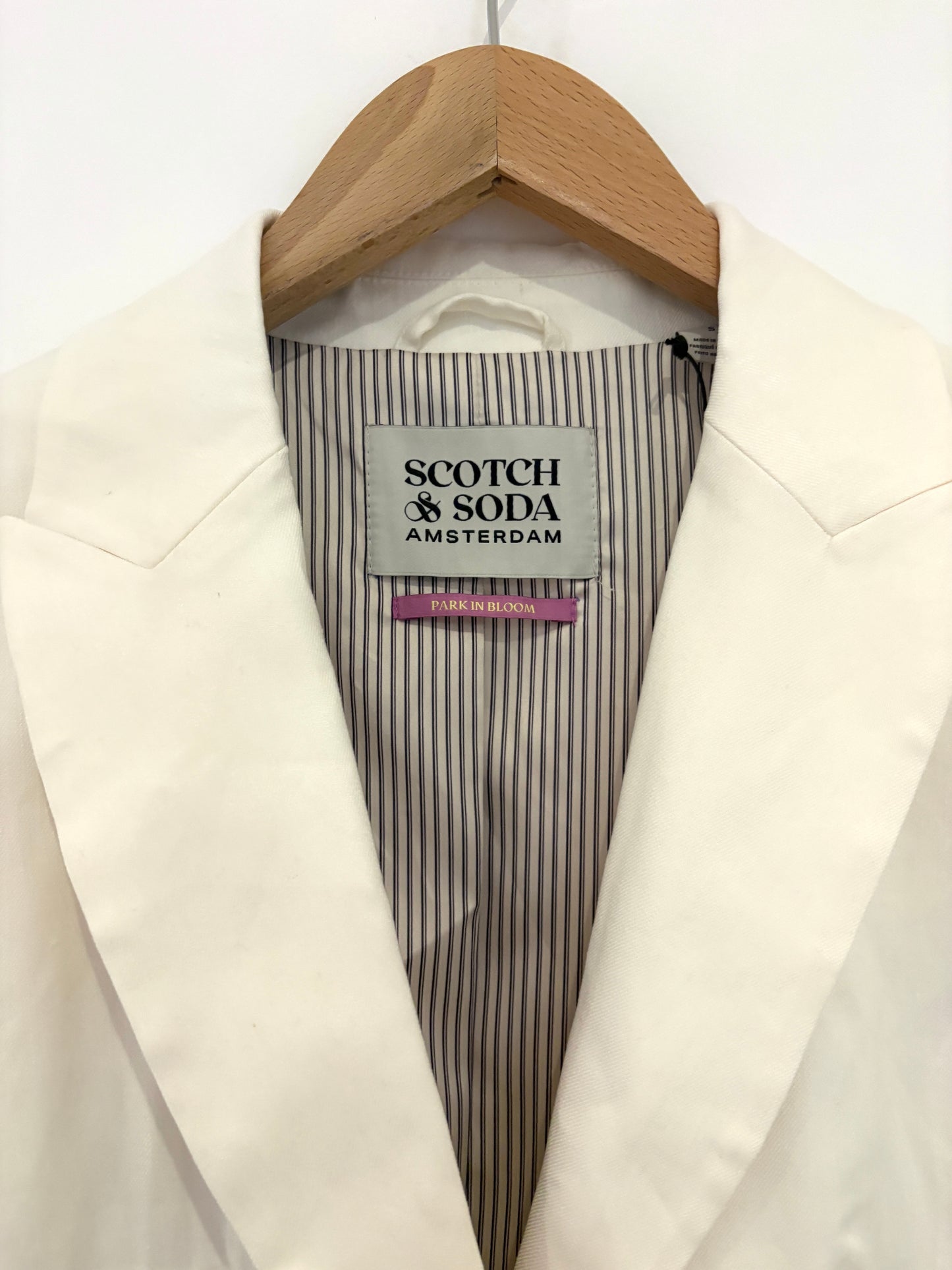New With Tags Scotch & Soda Ecru Longline Waistcoat S