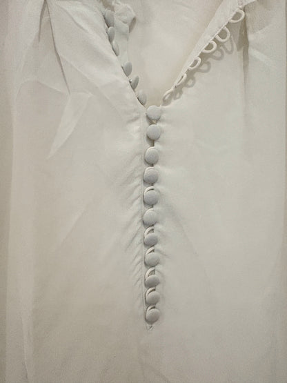 The Fold Silk White Blouse UK 12