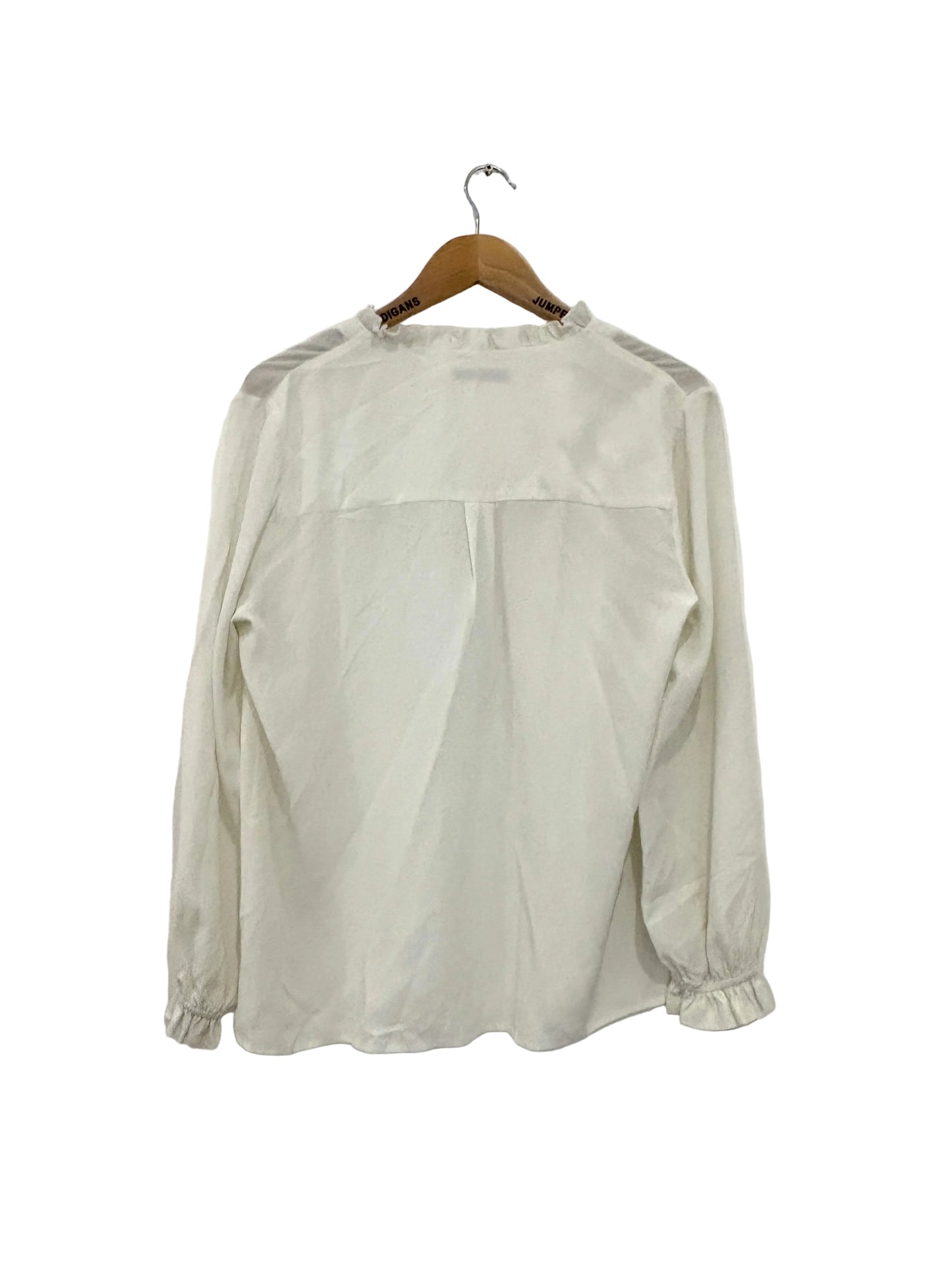 The Fold Silk White Blouse UK 12