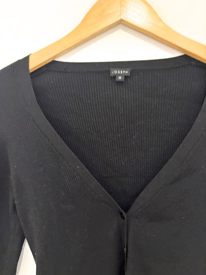 Joseph Black V-neck Cardigan M
