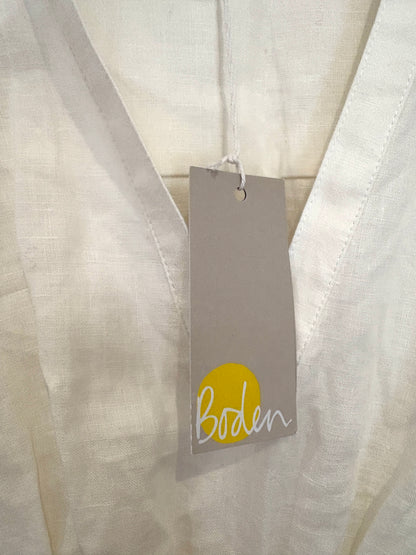 New With Tags Boden Pin Tuck Midi Linen Dress UK 12