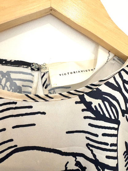 Victoria Victoria Beckham Print Blouse UK 14