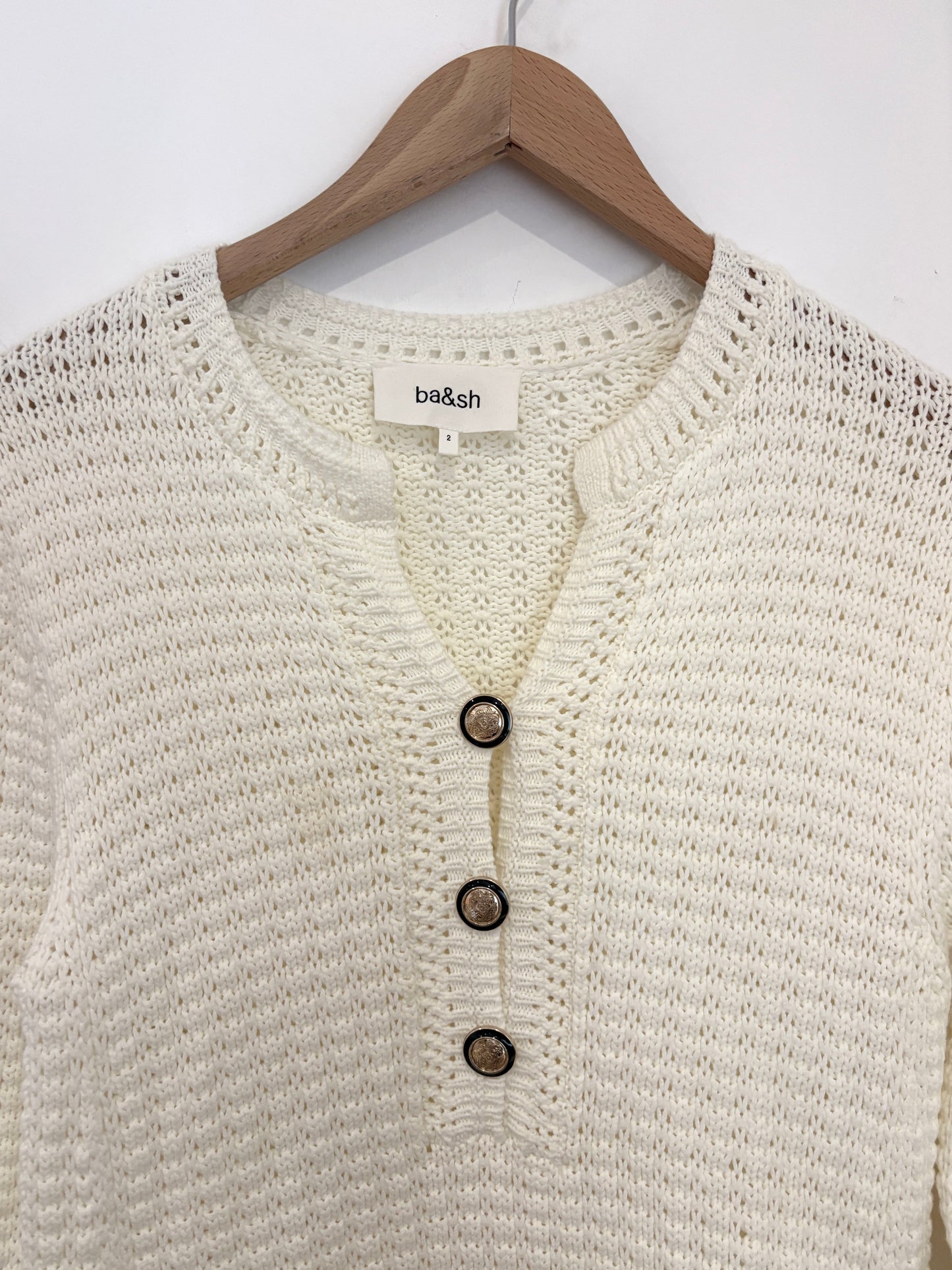 Ba&sh Cream Knit Dress M