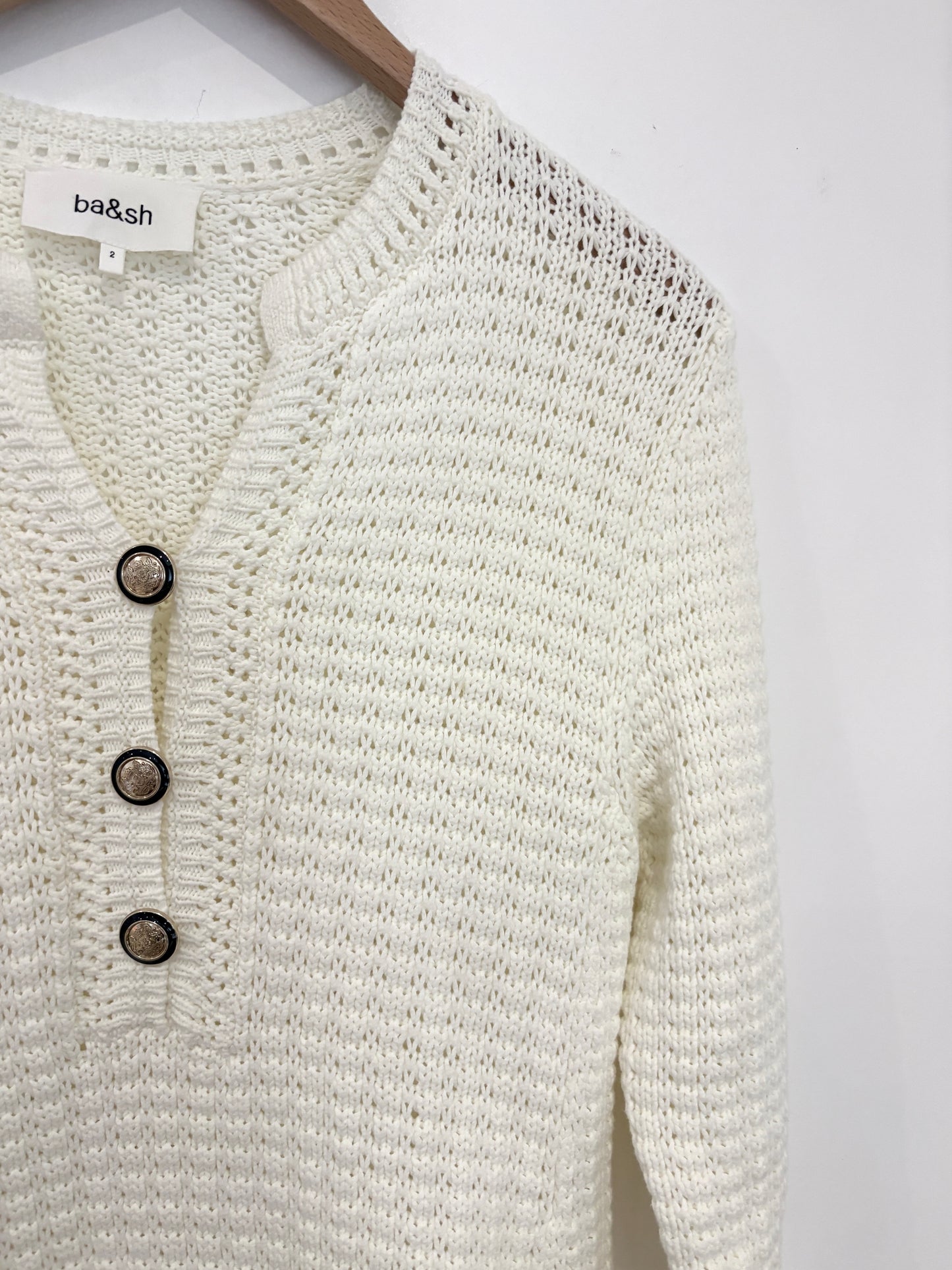 Ba&sh Cream Knit Dress M