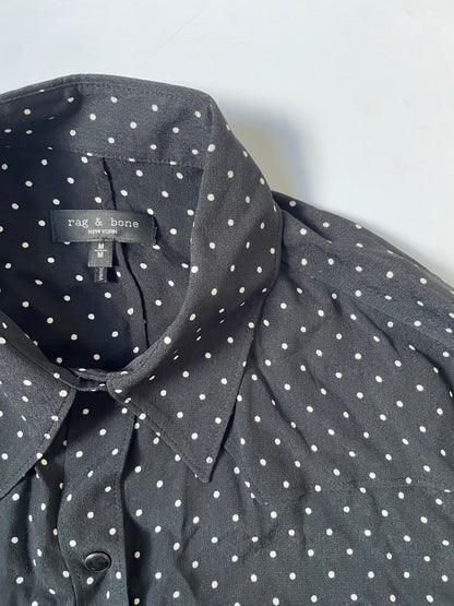 Rag & Bone Farren Polka Dot Shirt M