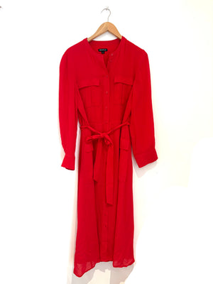 Whistles Red Shirt Dress UK 14