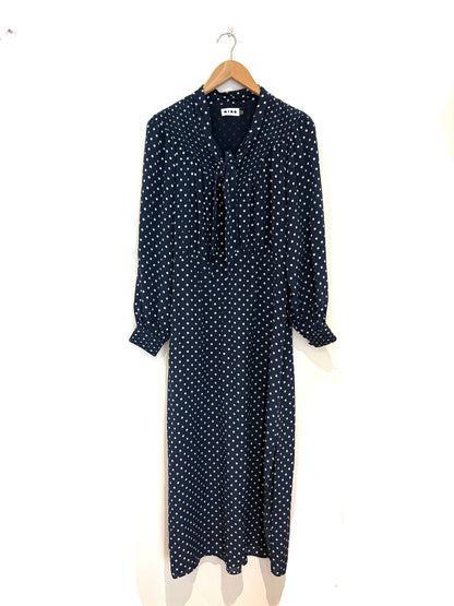 Rixo Bette Silk Polka Dot Dress