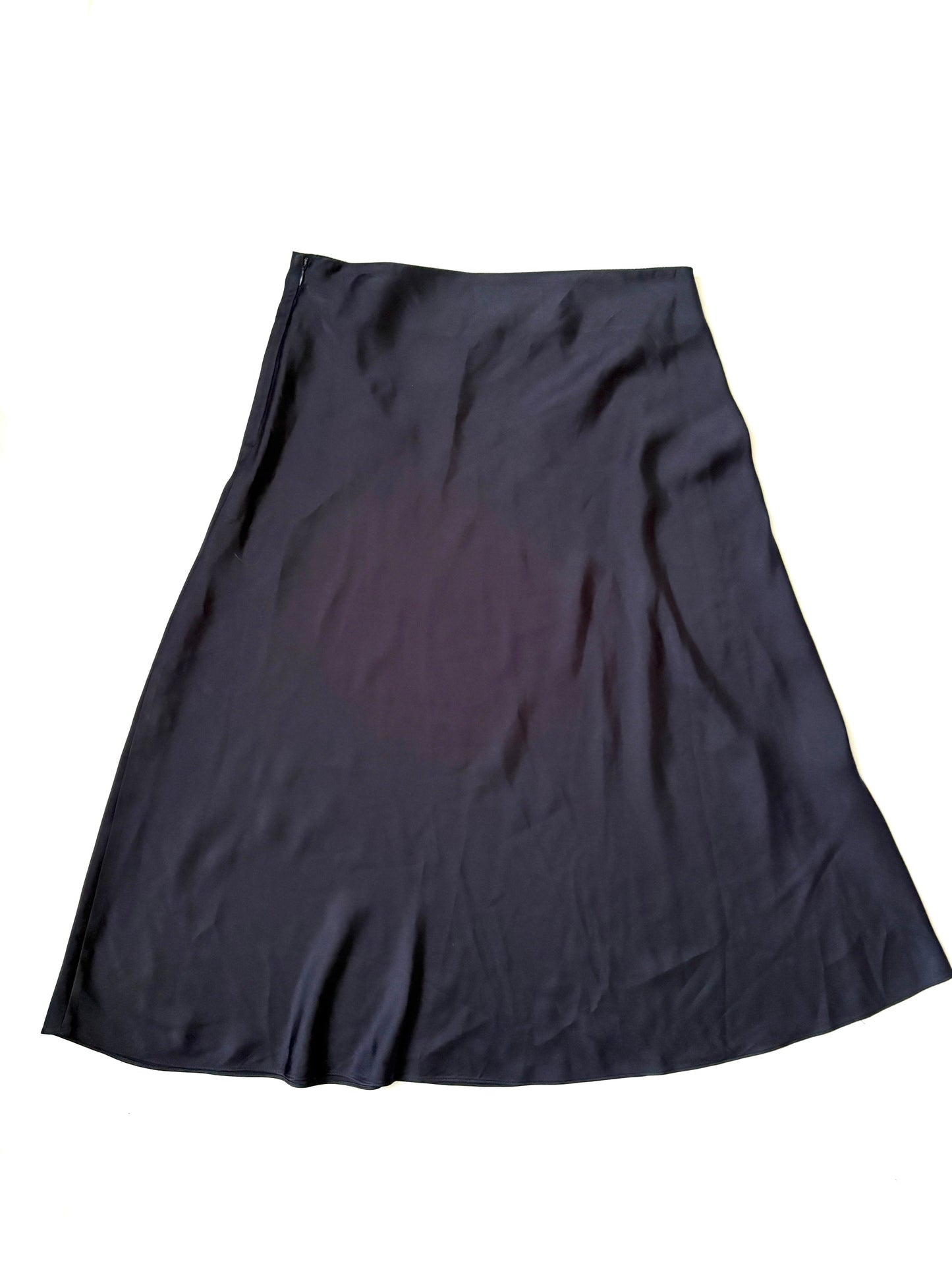 Ba&sh Silky Navy Flare Skirt UK 10
