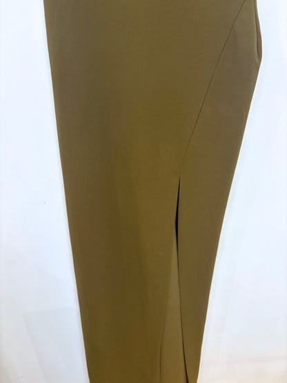 Solace Army Green One Shoulder Dress UK 14