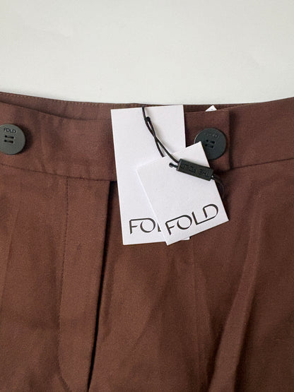 New With Tags The Fold Brown Straight Leg Trouseers UK 10