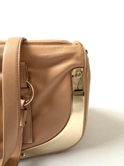 Yves Saint Laurent Rive Gauche Vintage Beige Leather Bag
