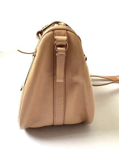 Yves Saint Laurent Rive Gauche Vintage Beige Leather Bag