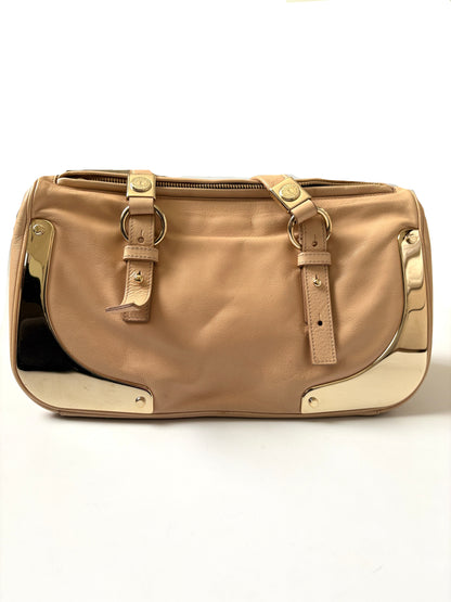 Yves Saint Laurent Rive Gauche Vintage Beige Leather Bag