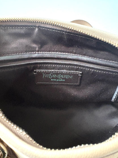 Yves Saint Laurent Rive Gauche Vintage Beige Leather Bag