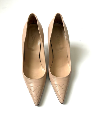 Chanel Vintage Nude Court Shoes UK 5.5
