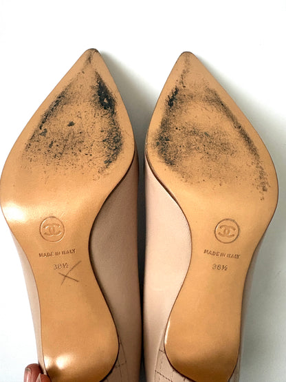 Chanel Vintage Nude Court Shoes UK 5.5