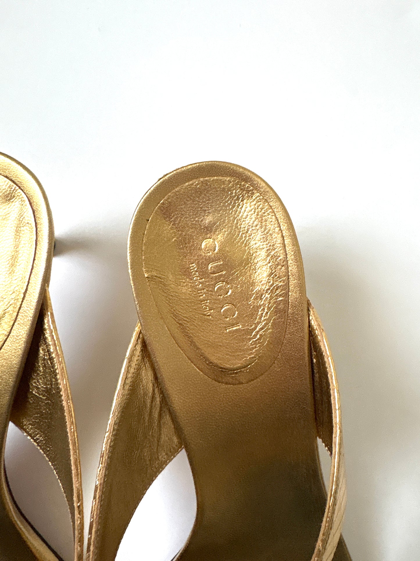 Rare Gucci by Tom Ford Vintage Golden Jewel Encrusted Mules UK 4.5